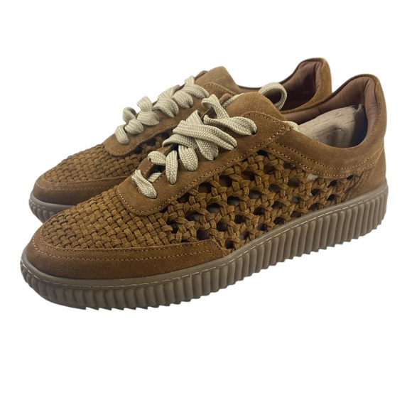 FREE PEOPLE Wimberly Womens Woven Sneakers Tan 8.5 - Picture 1 of 8